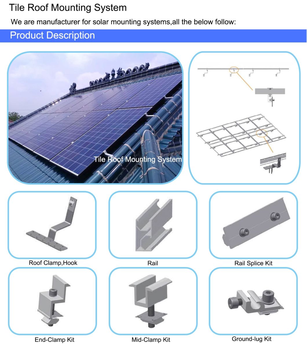 Roof Rack Solar Mounting System Products Aluminum Anodized Power Supply