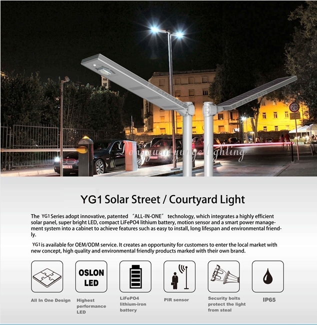 10W LED, 25W Solar Panel Integrated Solar Outdoor Square Solar Lights