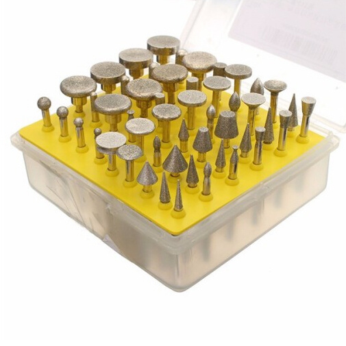 50PCS/Set Diamond Coated Grinding Head Grinding Bur