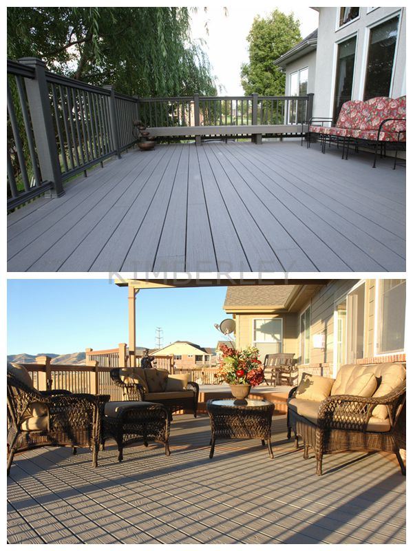 Environmentally Friendly Recycled Wood Plastic Composite Flooring WPC Decking Laminate Flooring