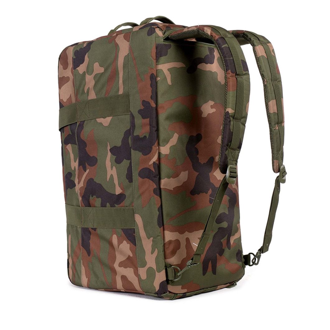 Travel Outfitter Convertible Bag Luggage Backpack Duffel Woodland Bag with Camo Orange Color