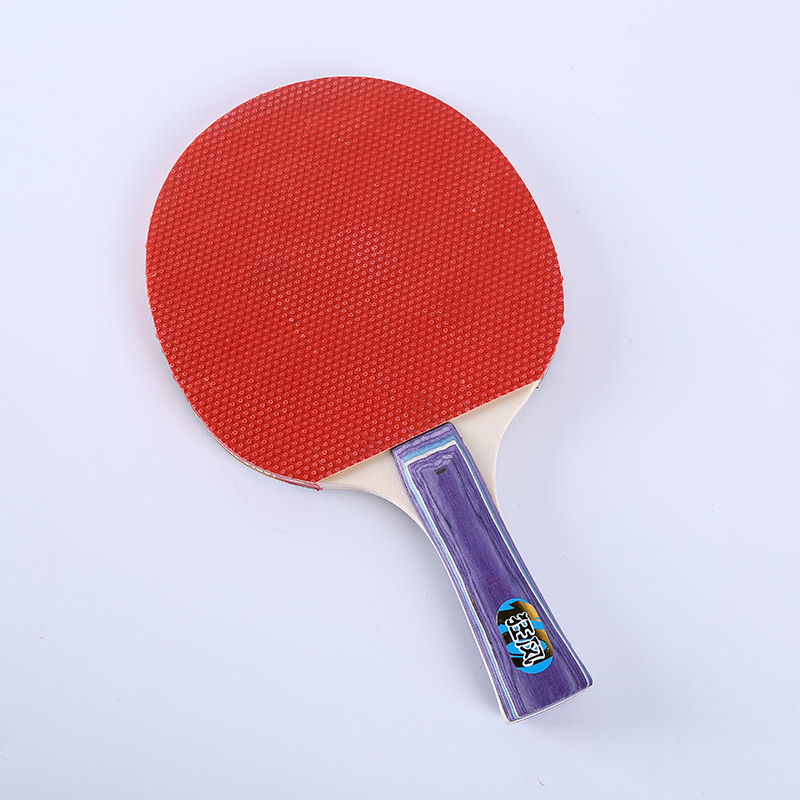 Long Handle Wooden Rubber Table Tennis Racket Ping Pong Paddle