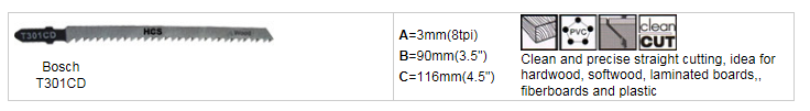 Hcs T301CD T-Shank Fast Wood Cutting Jig Saw Blade