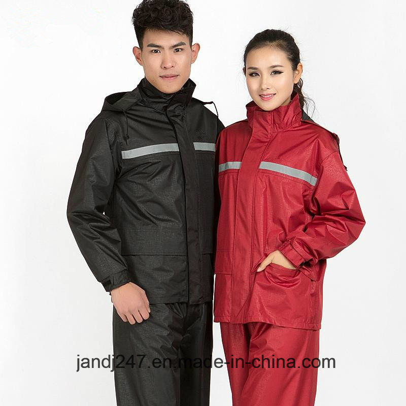 High Visibility PVC Safety Raincoat 100%Waterproof Breathabraincoat