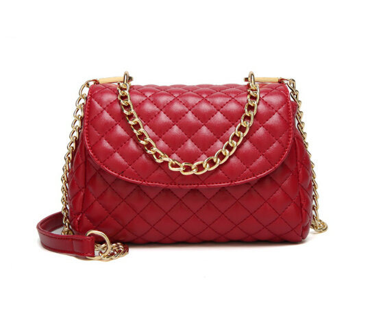 2018 Popular Stitching Party Clutch Lady Handbag-Red