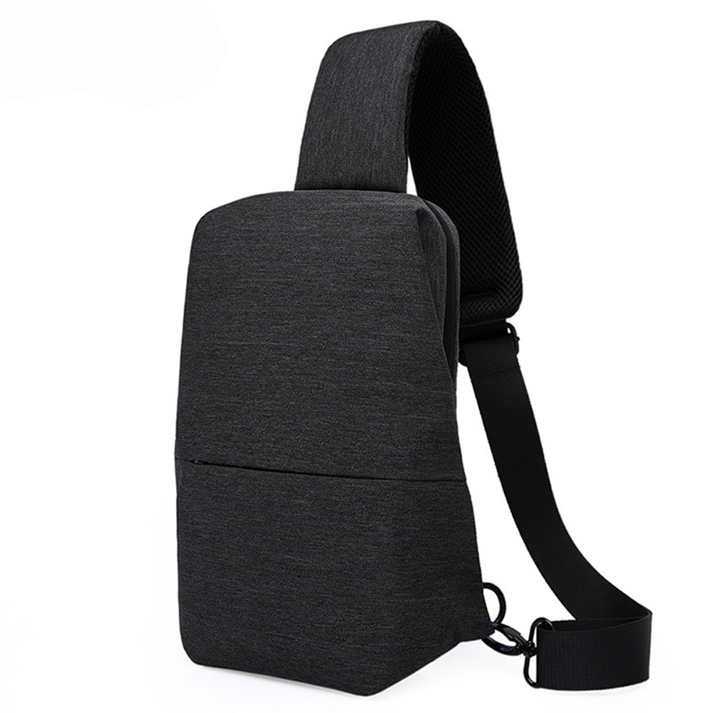 Canvas Casual Sling Bags Men Solid Color Chest Pack Male Brand Designer Stylish Cross Body Bag Large Organizer Bags