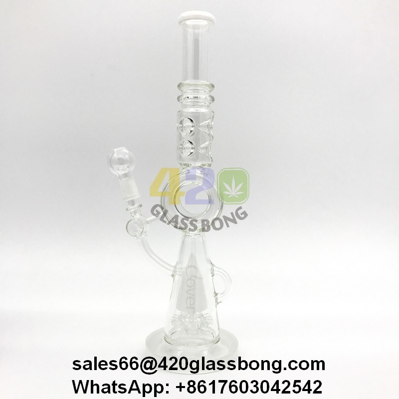 Lookah Heady Glass Waterpipe/Recycler/Crafts with Sunflower Perc to Donut Perc