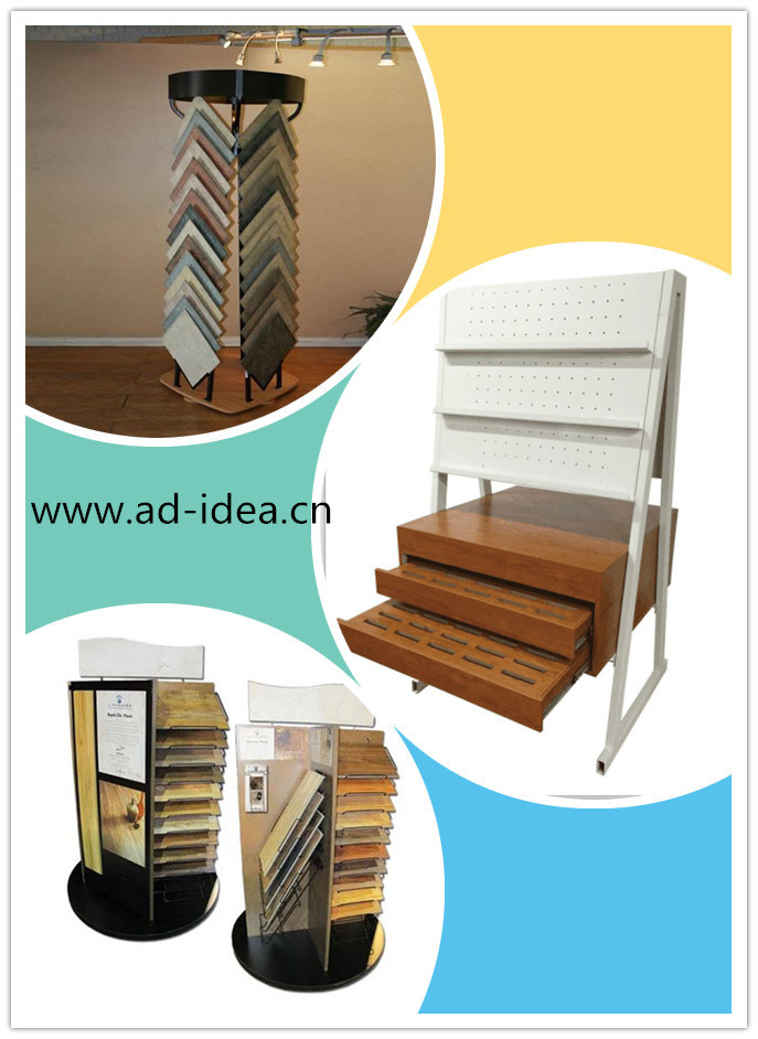 Hardwood Wood Floor Tile Waterfall Metal Display Rack