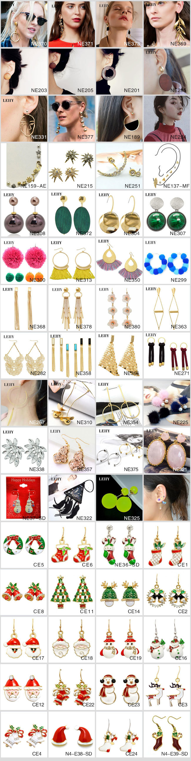 Hot Fashion Hoop Earrings Set Jewelry Gold Casting Earrings Designs
