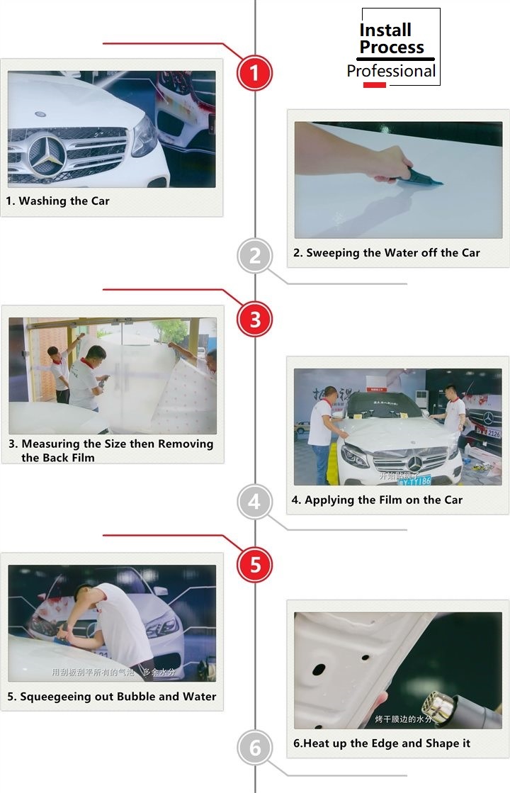 Automobile Anti Stone Chip PVC Paint Protection Wrapping Film
