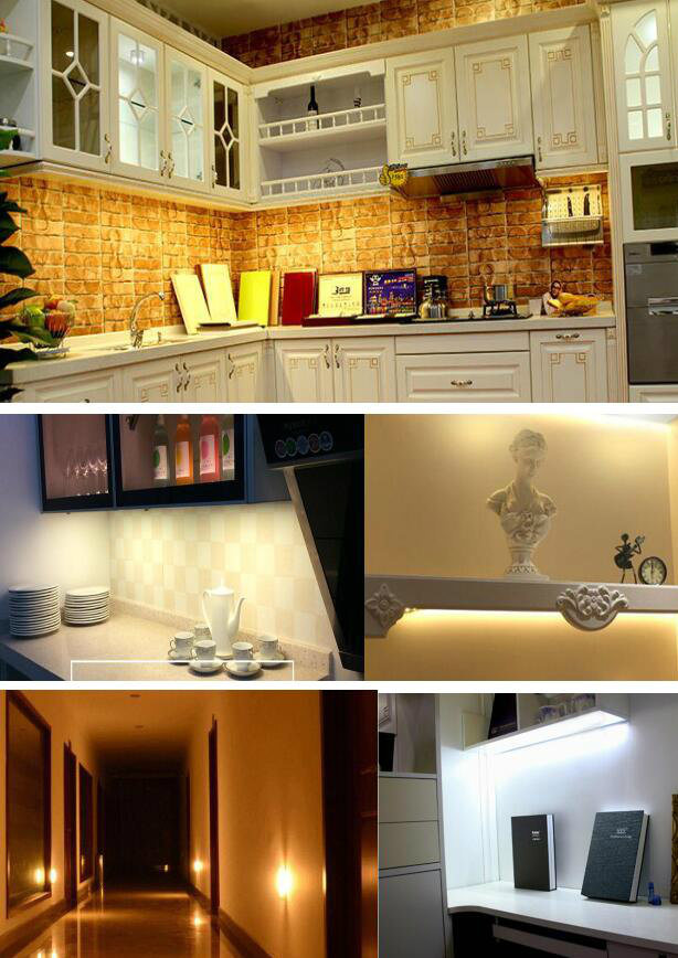 Multi-Function Kitchen Mirror Cabinet Wardrobe LED DIY Sensor Light for Night Lighting