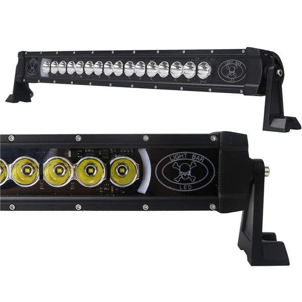 New Products 60W 6000K Green Color Skull Series Single Row LED Light Bar 4X4 Offroad Light Bar