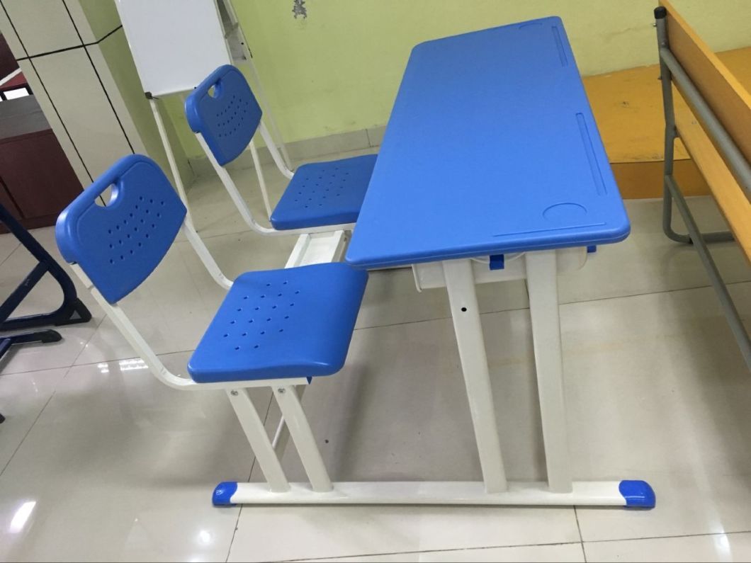 New Design Permanent Single Desk and Chair for School