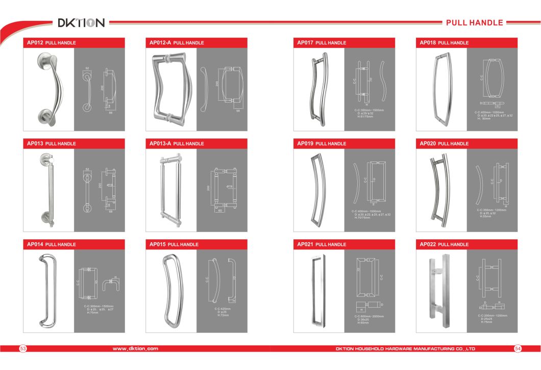 Glass Door High Quality Stainless Steel Pull Handle (AP014)