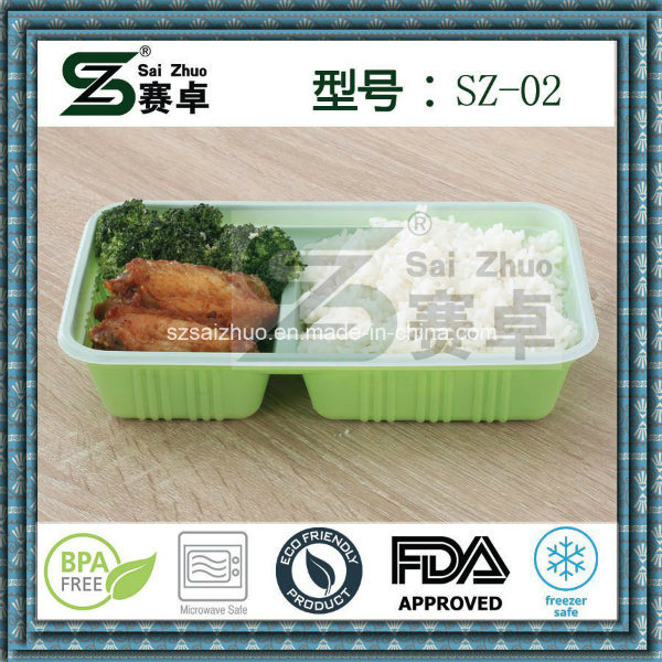 2compartment Food Use and Plastic Material Lunch Box