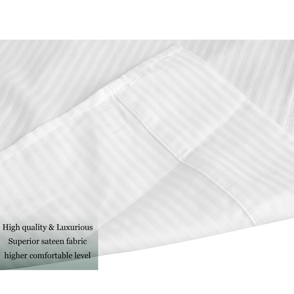 High Quality 100% Cotton 300tc 0.5cm/1cm/3cm Stripe Hotel Textile Hotel Bed Linen