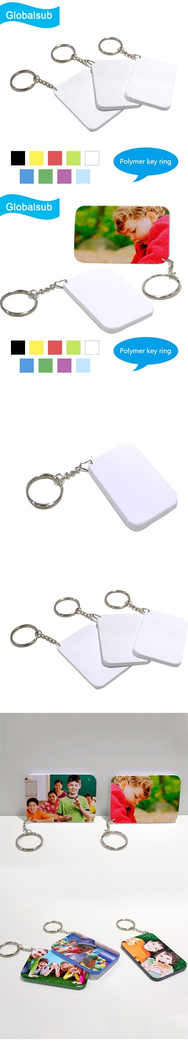 MDF Sublimation Polymer Personalized Rectangle Keychain