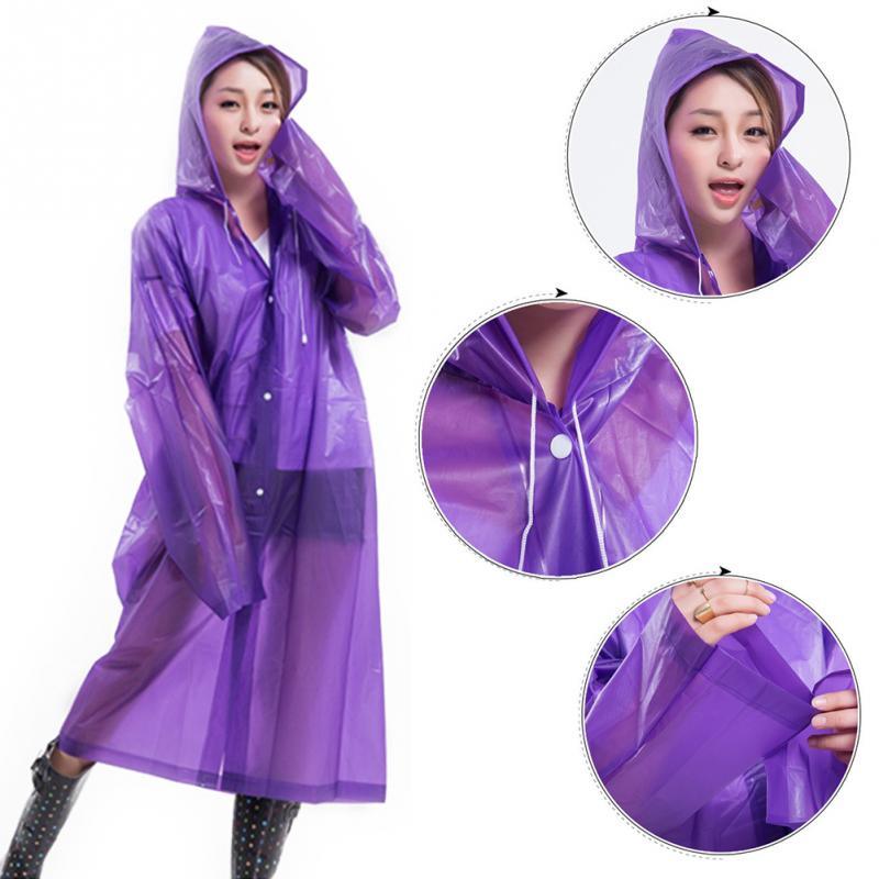 Custom Logo Transparent Raincoat Women Men Portable Travel Rainwear