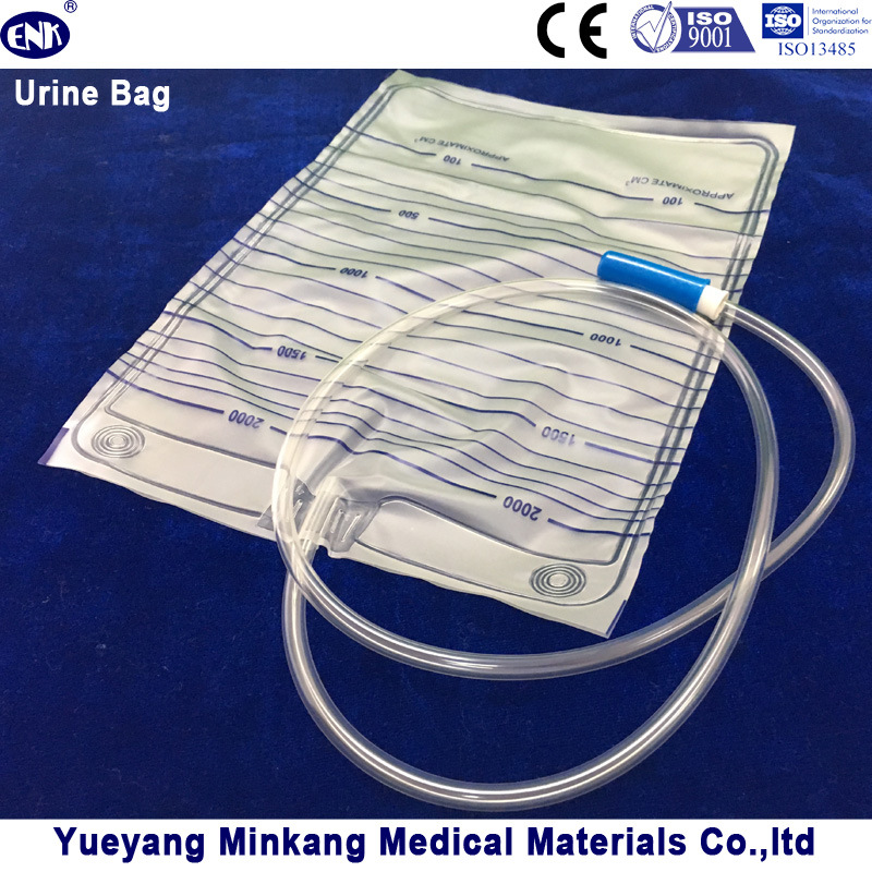 2000ml Medical Urinary Catheter Bag for Adult Without Outlet