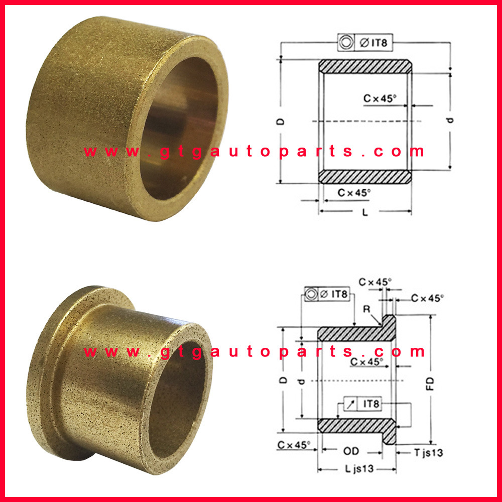 Flanged Bronze Oilite Bearing