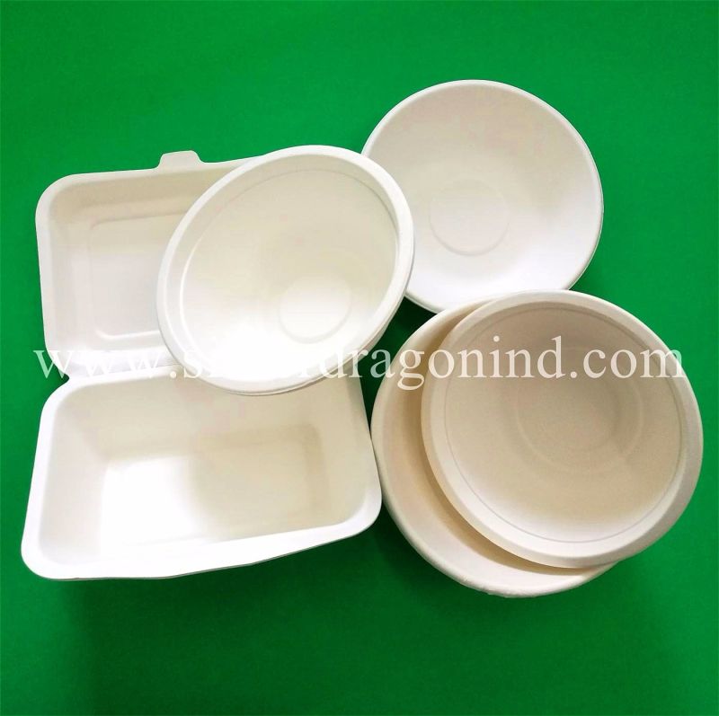 Sugarcane Pulp or Straw Pulp Peper Disposable Bowl with Compostable