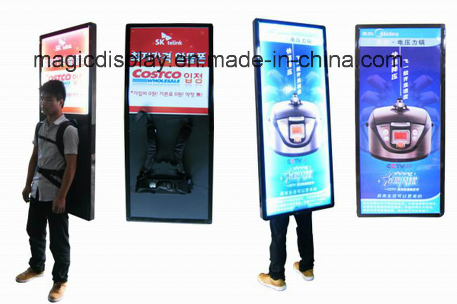 Outdoor and Indoor LED Backpack Sign Light Box for Promotion