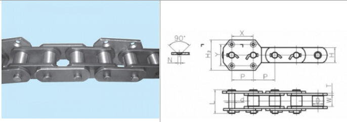 Transmission Conveyor Elevator Chain for Cement, Mining, Grain Processing