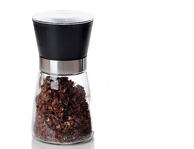 Manual Glass Material Kitchen Mill, Salt and Pepper Mill (R-6054)