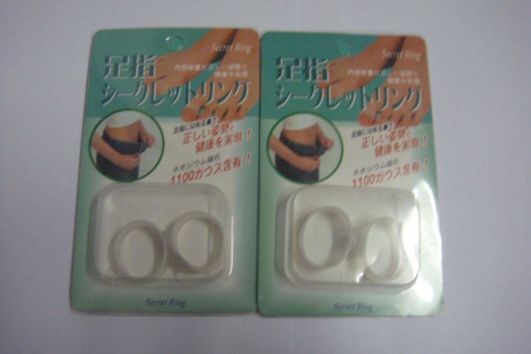 Power Silicone Magnetic Foot Toe Ring With Magnets (TR052)
