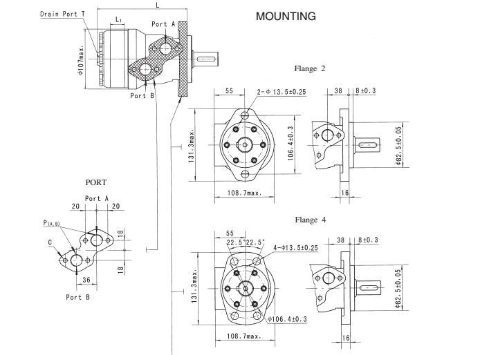 2 Bolt Hydraulic Drive Motor Bmr, Wr, OMR, 151 Series Replacement