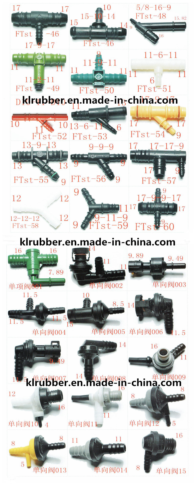 7.89 Straight Plastic Injector Fluid Quick Connect Pipe Fitting
