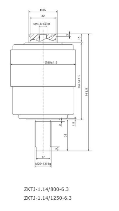 1.14/800-6.3A Vacuum Interrupter Contactor 906ar