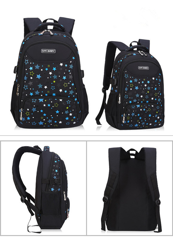 4 Colors New Students' School Bag Light Weight of 3-6-9 Junior High School Students' Backpack