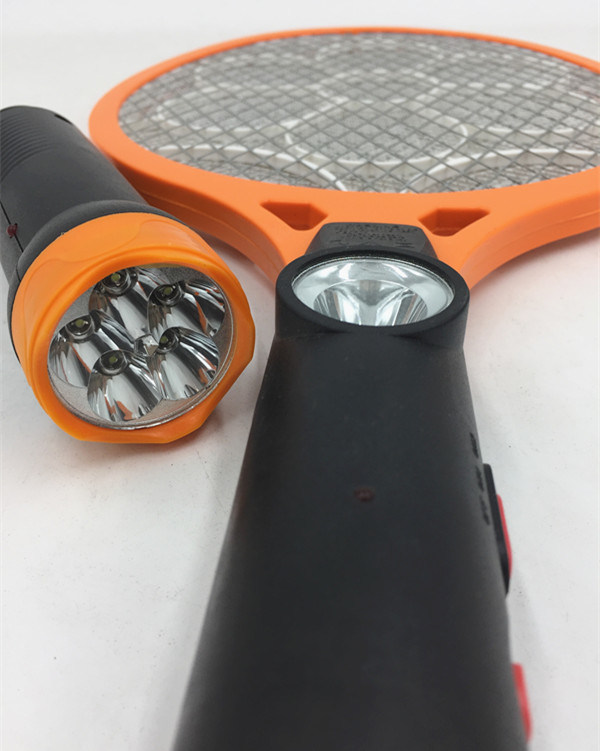 Electronic Mosquito Racket Household with 5*LED Torch