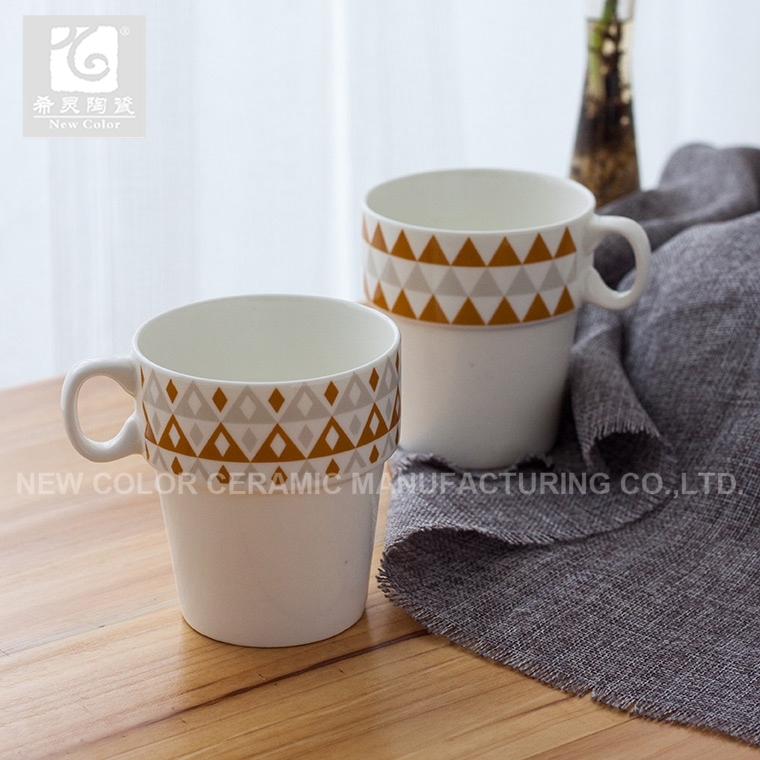 Stackable Mug 10oz Ceramic High Quality Factory Offer