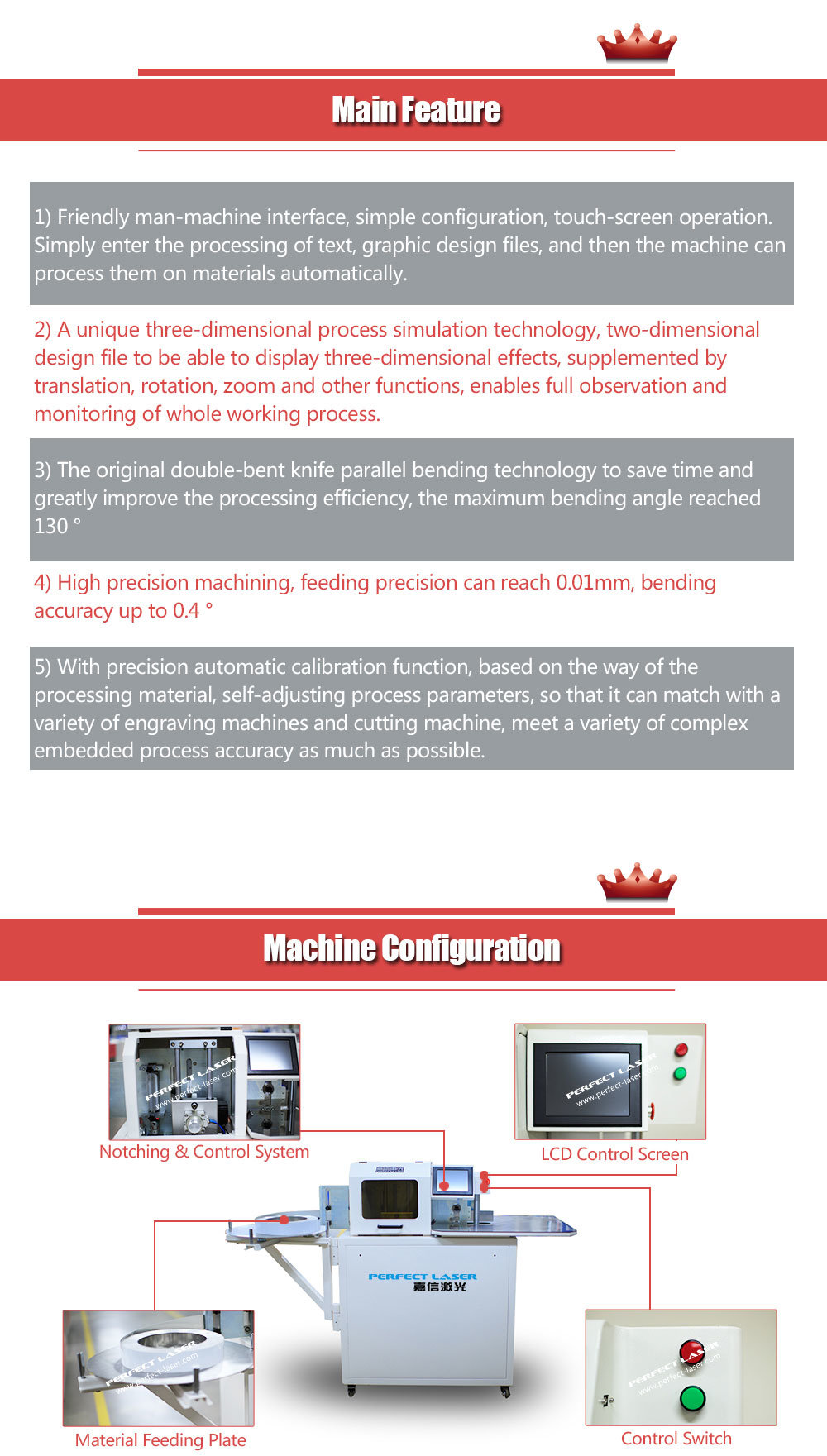 LCD Control Channel Letter Bending Machine for Aluminim Coil Steel