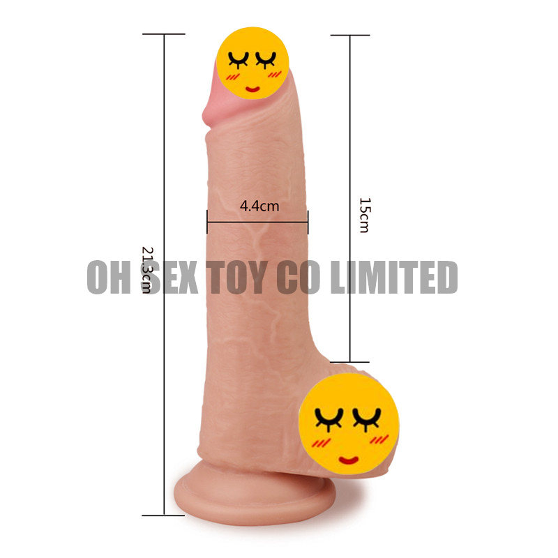 Curved Silicone Dong Sex Toy for Women
