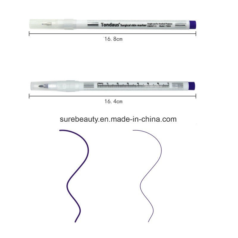 Eyebrow Microblading Marker Pen, Surgical Skin Marker Pen Scribe Tool for Tattoo Piercing Permanent Makeup