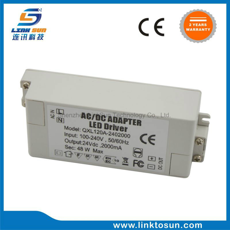 Factory Price 48W LED Power Supply DC 24V 2A Power Supply