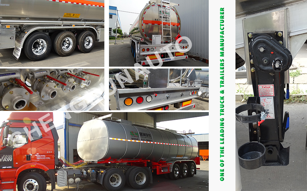 Aluminum Fuel Tank Trailers for Sale/Stainless Steel Oil Tank Semi Trailer / 45cbm 3 Axles Aluminum Alloy for Fuel/Diesel/Crude Oil/Petrol Tanker Trailer