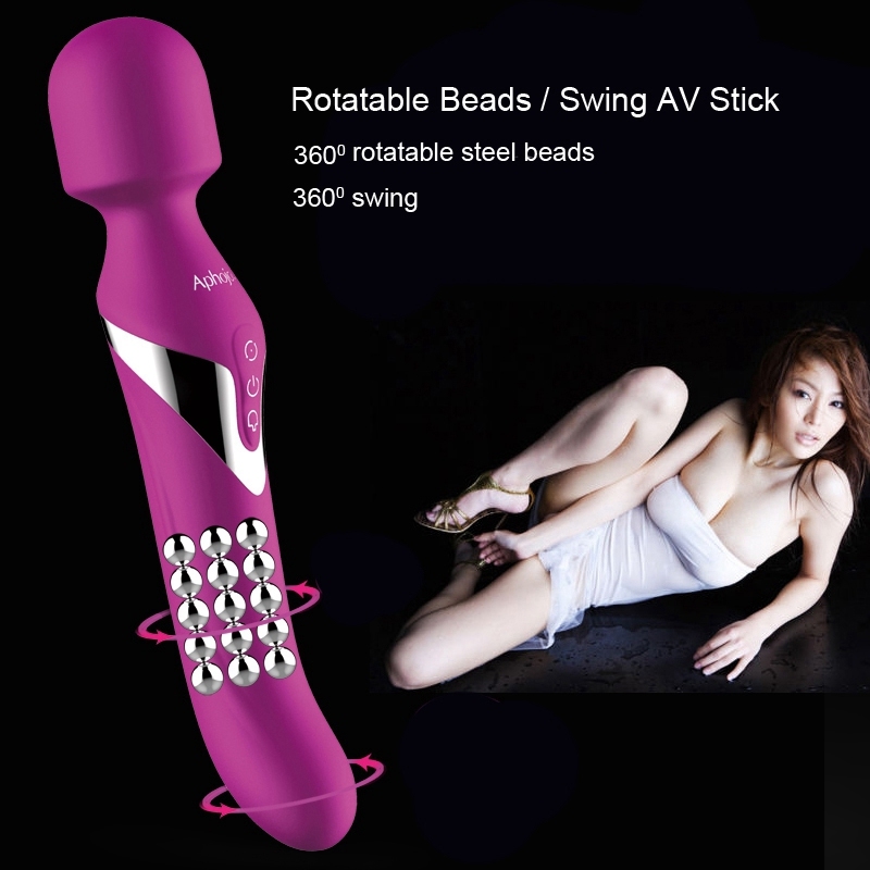 Elantra Dual Penetrations Luxury Magic Wand Rechargeable Silicone Waterproof Multi-Function Wand AV Vibrator for Women