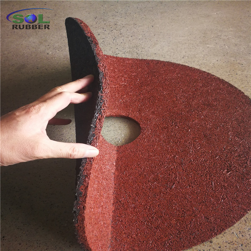 Recycled Rubber Round Tree Ring Mats 24 Inch