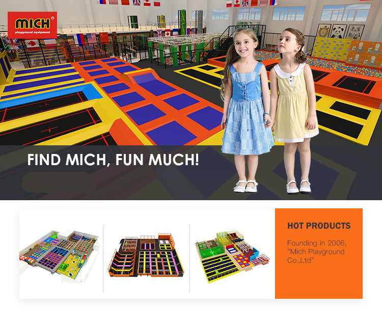 Commerical Indoor Playground Trampoline Park with Foam Pit and Ninja Course