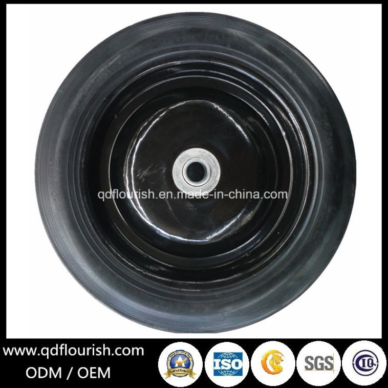 13'' Solid Rubber Powder Wheel Steel Rim for Carts