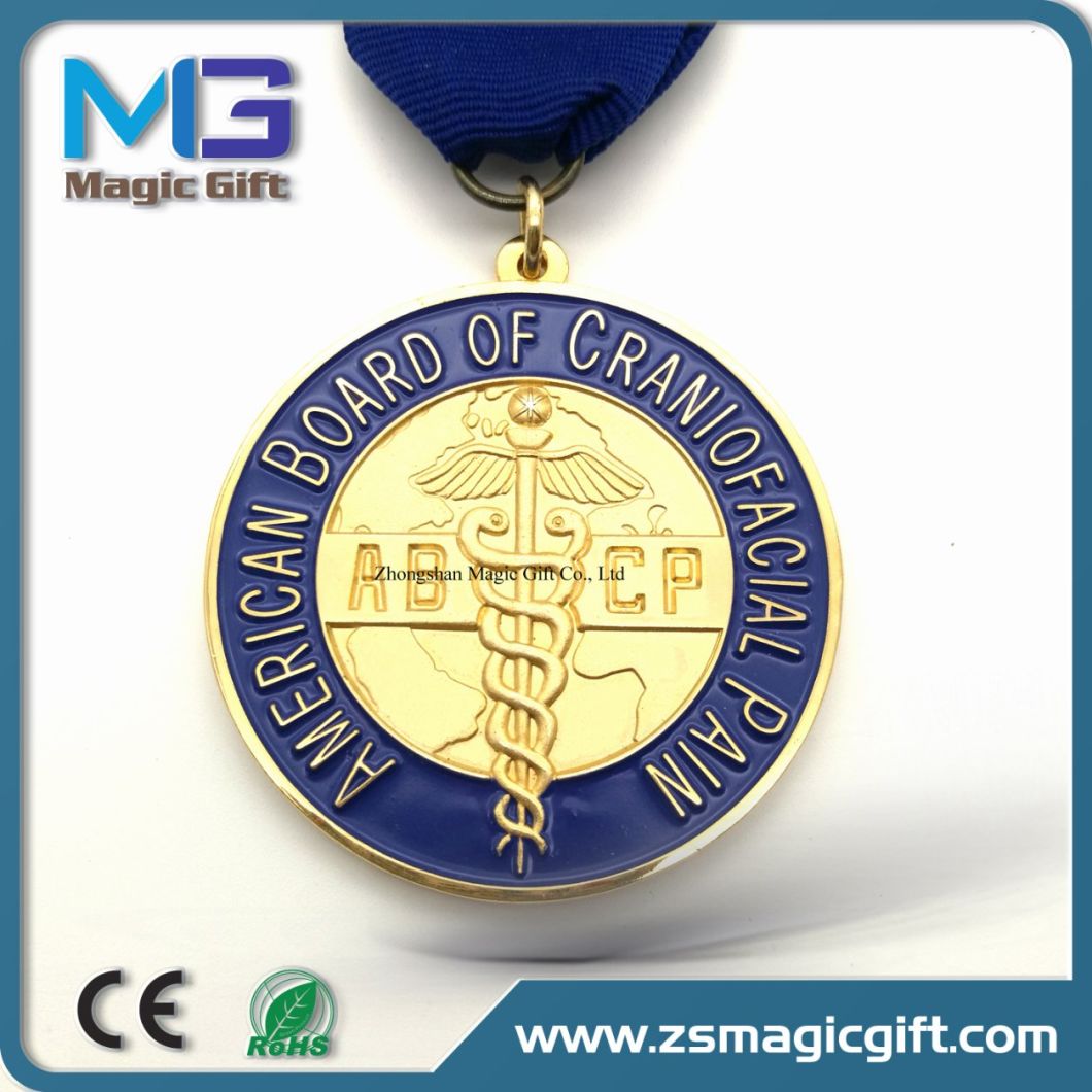 Cheap Customized Award Shool Sport Metal Medal with Gold Plating