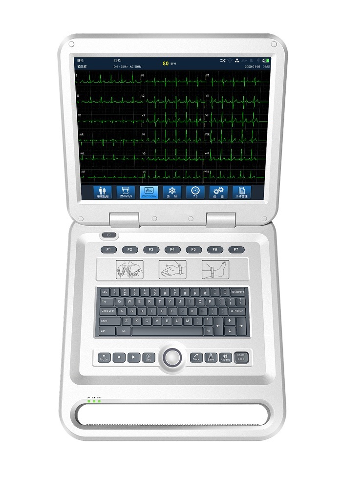 Professional Hospital Use Digital Eighteen 12 Laptop Channel ECG Machine