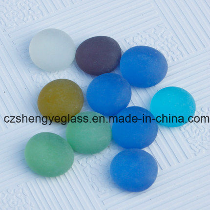 Decorative Garden Flat Round Glass Beads