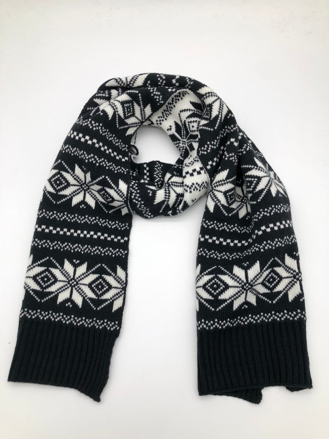 Men's Knitted Acrylic Best Seller High Quality Jacquard Scarf