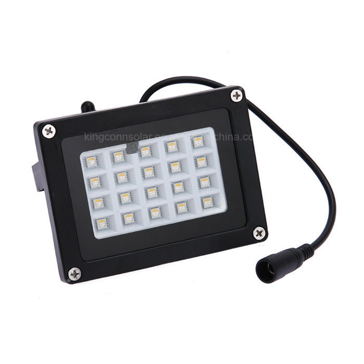 Outdoor Security 20 LED Lamp RGB Solar Panel Flood Light for Colorful Decoration Lighting