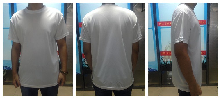 High Quality 120g Polyester Blank White T Shirt Price Below $1 Stock